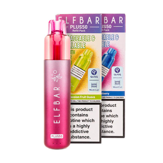 Elf Bar Plus 50 Prefilled Pod Kit Bundle